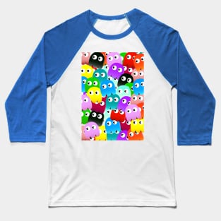 Multicoloured Ghosts Baseball T-Shirt